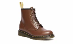 Damen Dr. Martens 1460 Boot Brown Norfolk Flat & Brown Borg Fleece