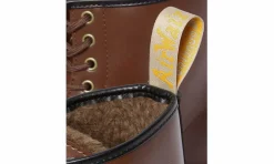 Damen Dr. Martens 1460 Boot Brown Norfolk Flat & Brown Borg Fleece