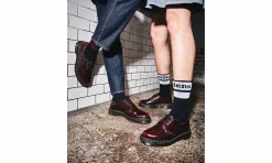 Herren Dr. Martens 1461 3-Eye Shoe Cherry Red Oxford Rub Off