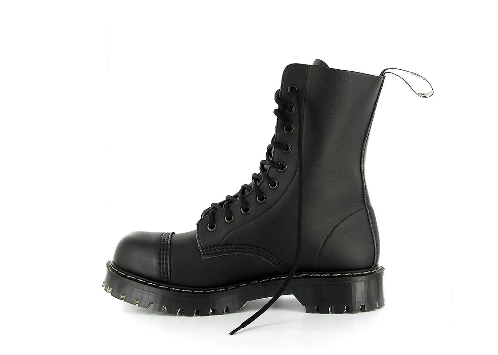 Damen Vegetarian Shoes Airseal 10 Eye Boot Black