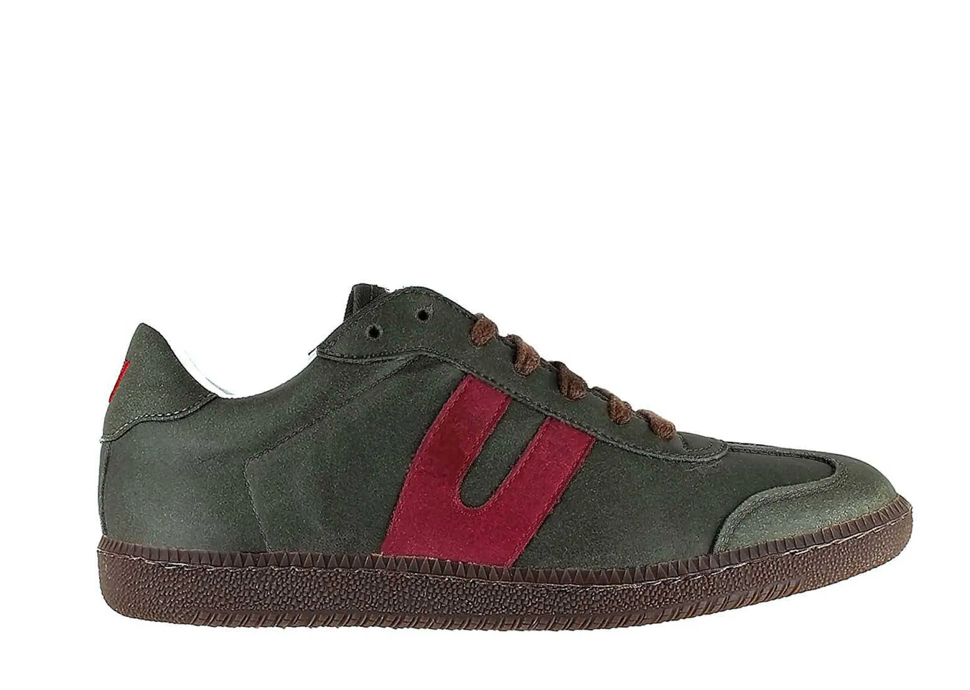 Damen Vegetarian Shoes Cheatah Olive/Red
