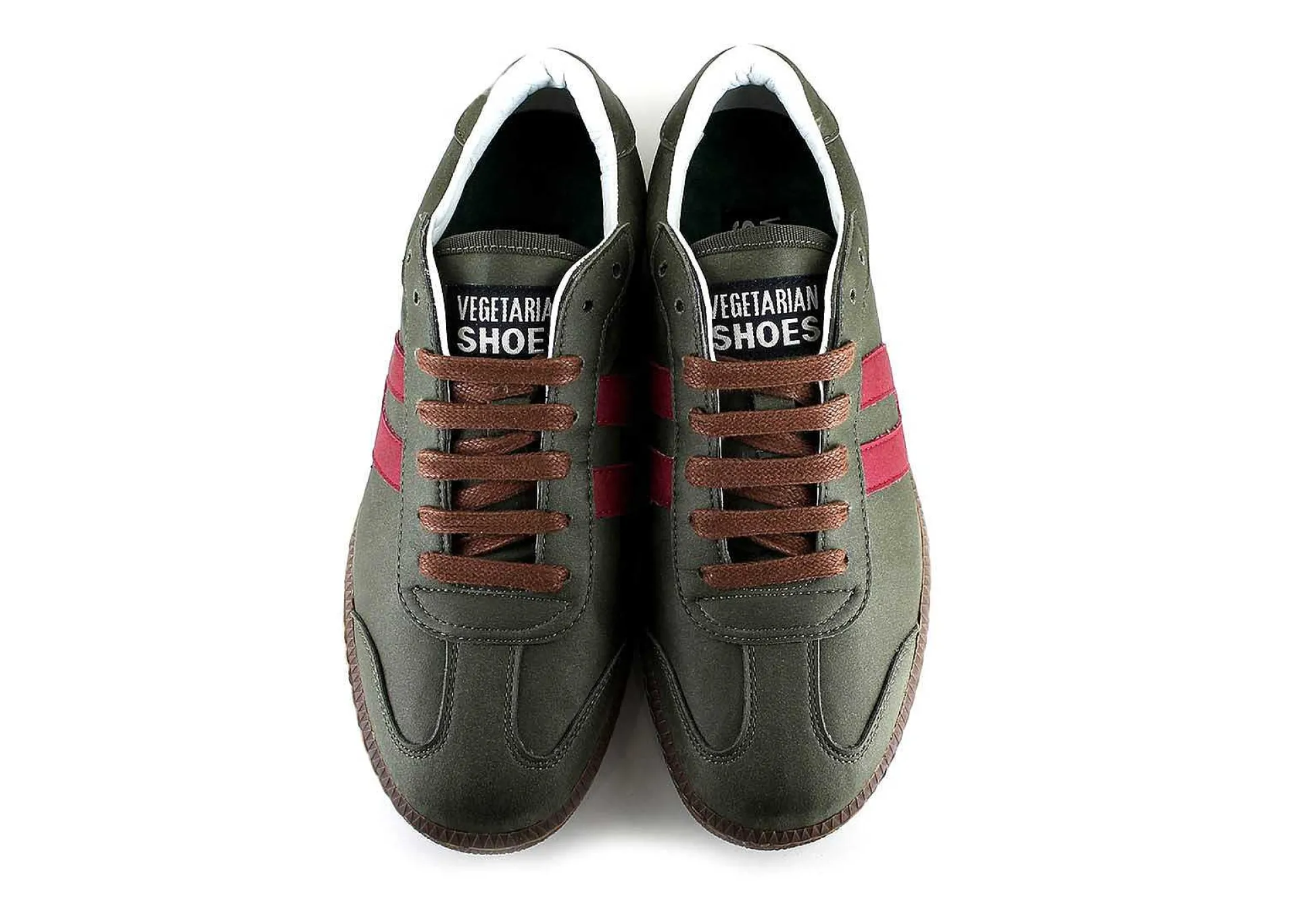 Damen Vegetarian Shoes Cheatah Olive/Red