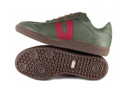 Damen Vegetarian Shoes Cheatah Olive/Red