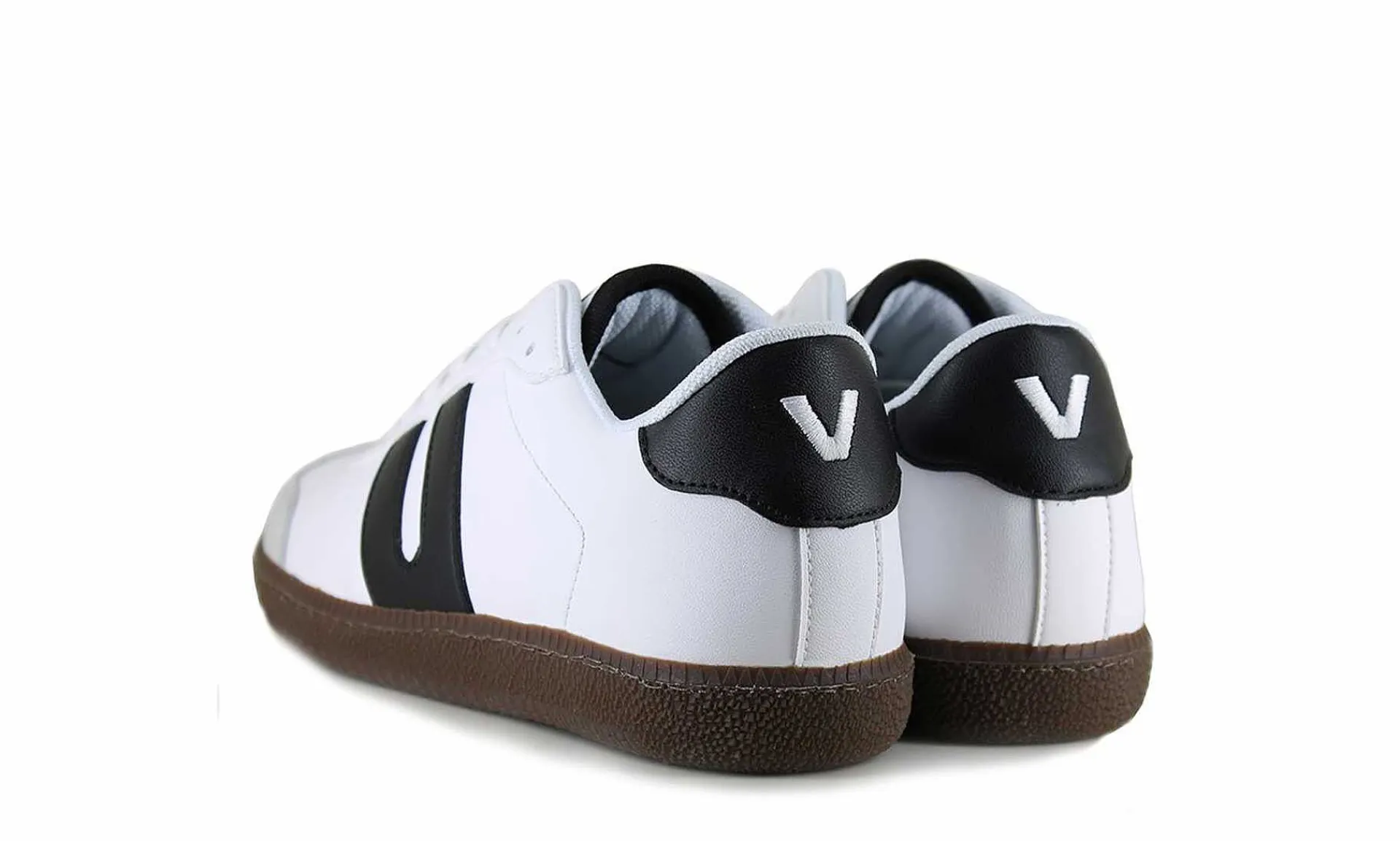 Damen Vegetarian Shoes Cheatah White/Black