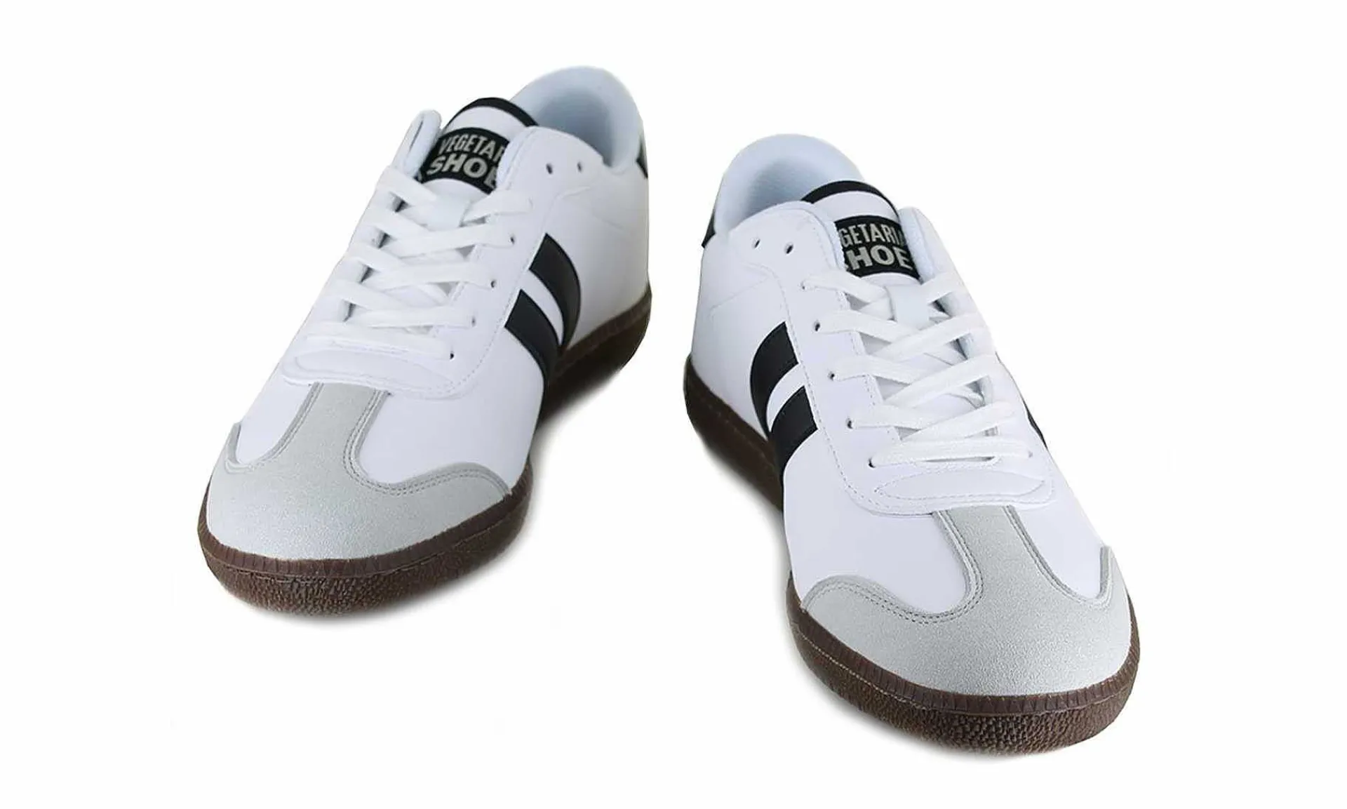 Damen Vegetarian Shoes Cheatah White/Black