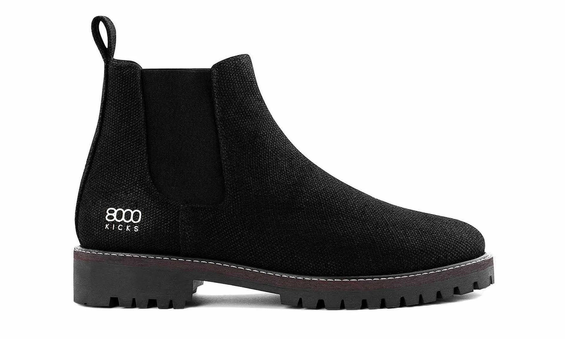 Damen 8000kicks Crossover Hemp Chelsea Boot Black