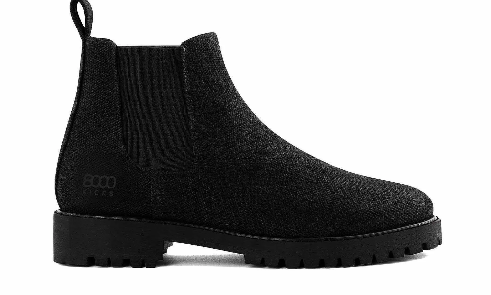 Damen 8000kicks Crossover Hemp Chelsea Boot Full Black