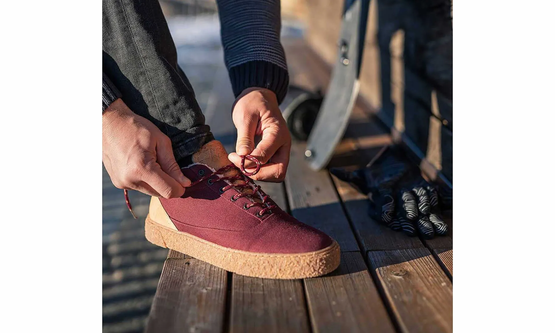 Damen bleed Eco4 Sneaker Mid Rot
