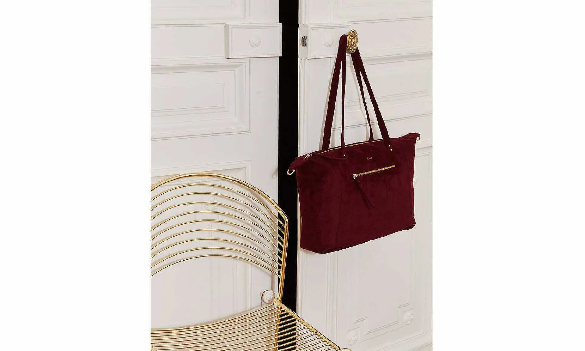 Accessoires ASHOKA Paris Mia Bordeaux Faux Suede
