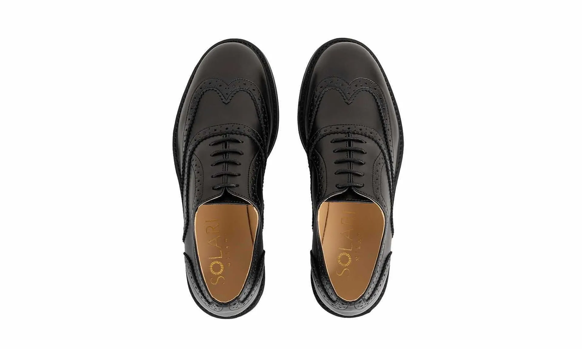 Damen Solari Milano Oxford Brogue Woman Black