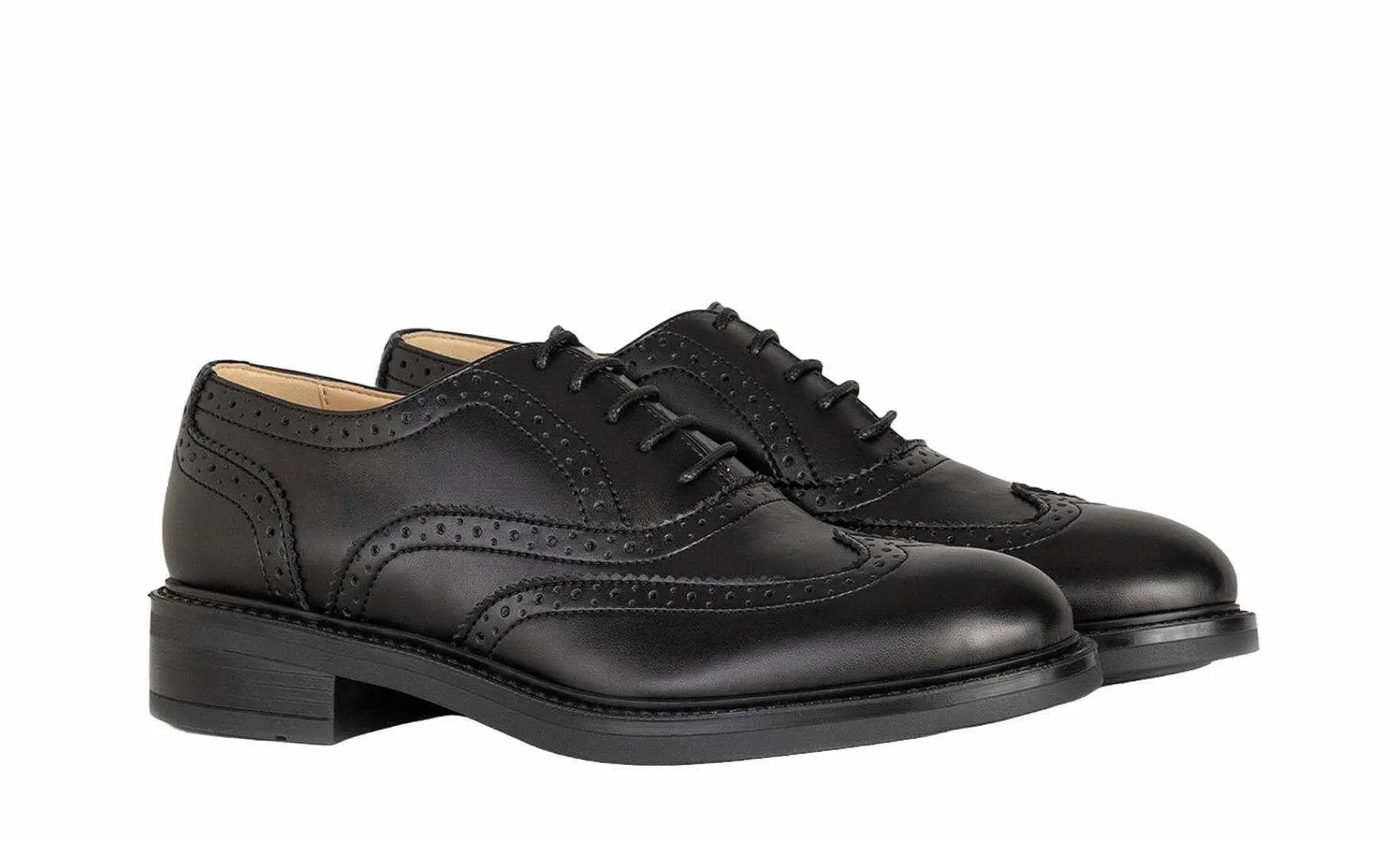 Damen Solari Milano Oxford Brogue Woman Black
