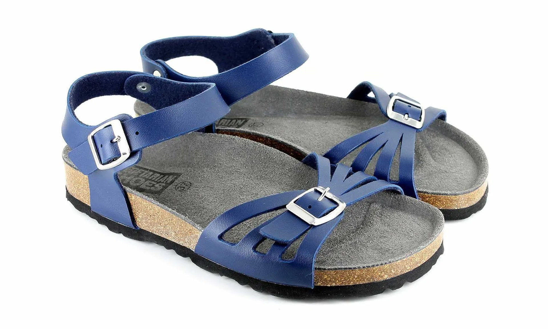 Damen Vegetarian Shoes Paros Sandal Navy Blue