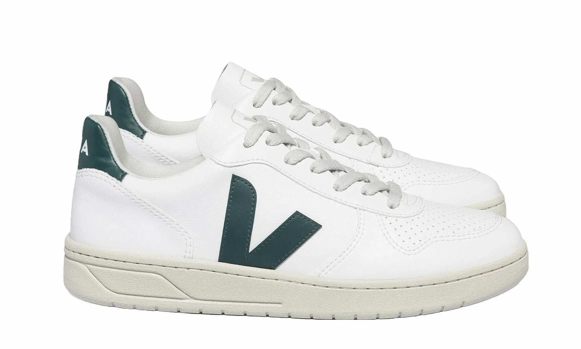 Herren Veja V-10 Vegan White Brittany
