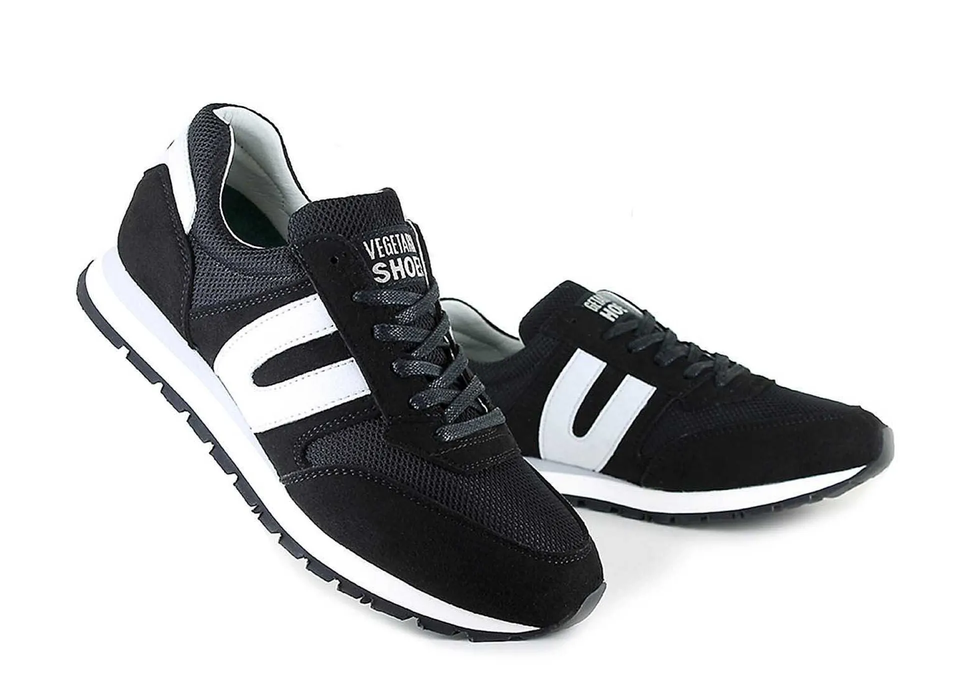 Damen Vegetarian Shoes Vegan Runner Black