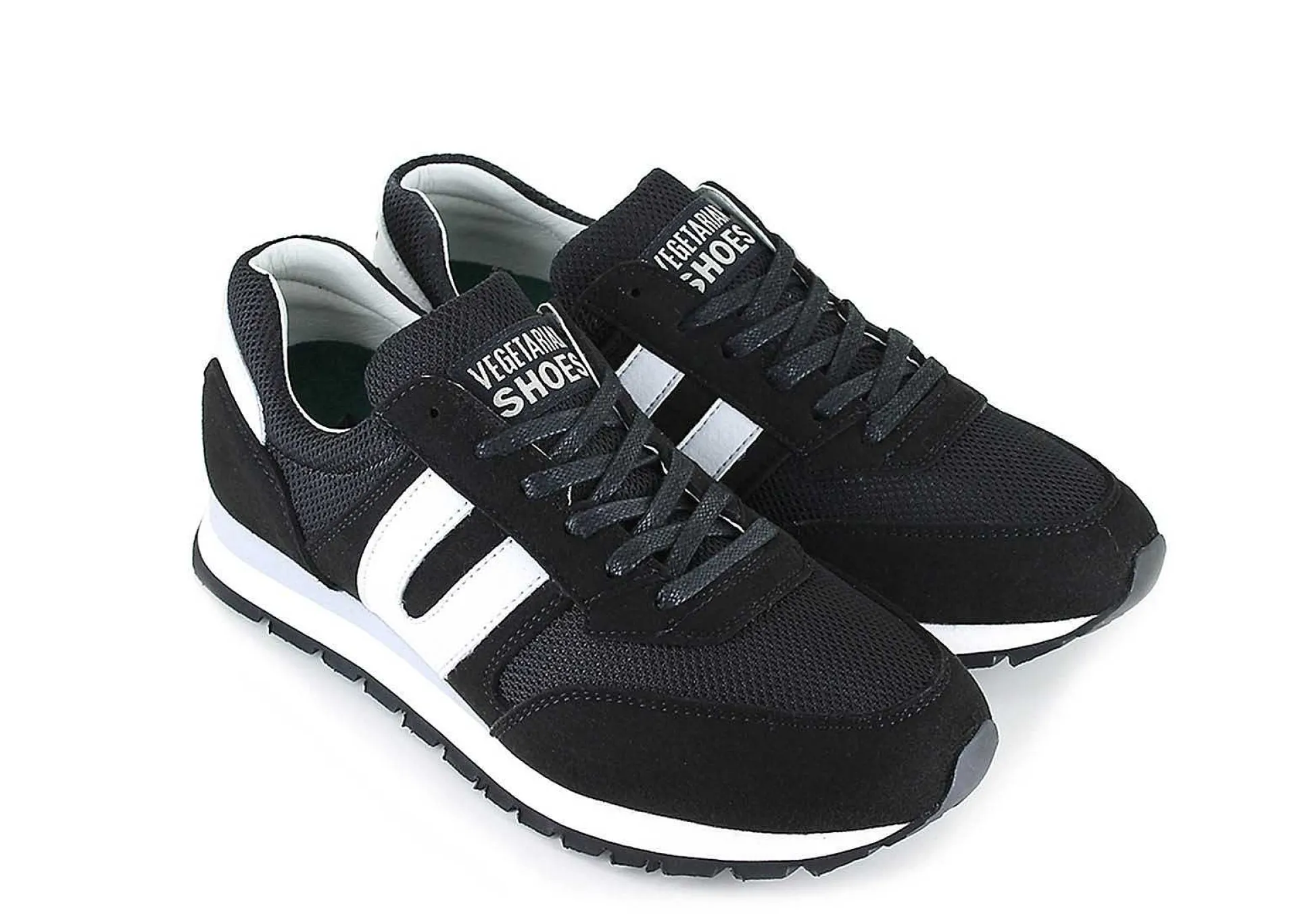 Damen Vegetarian Shoes Vegan Runner Black