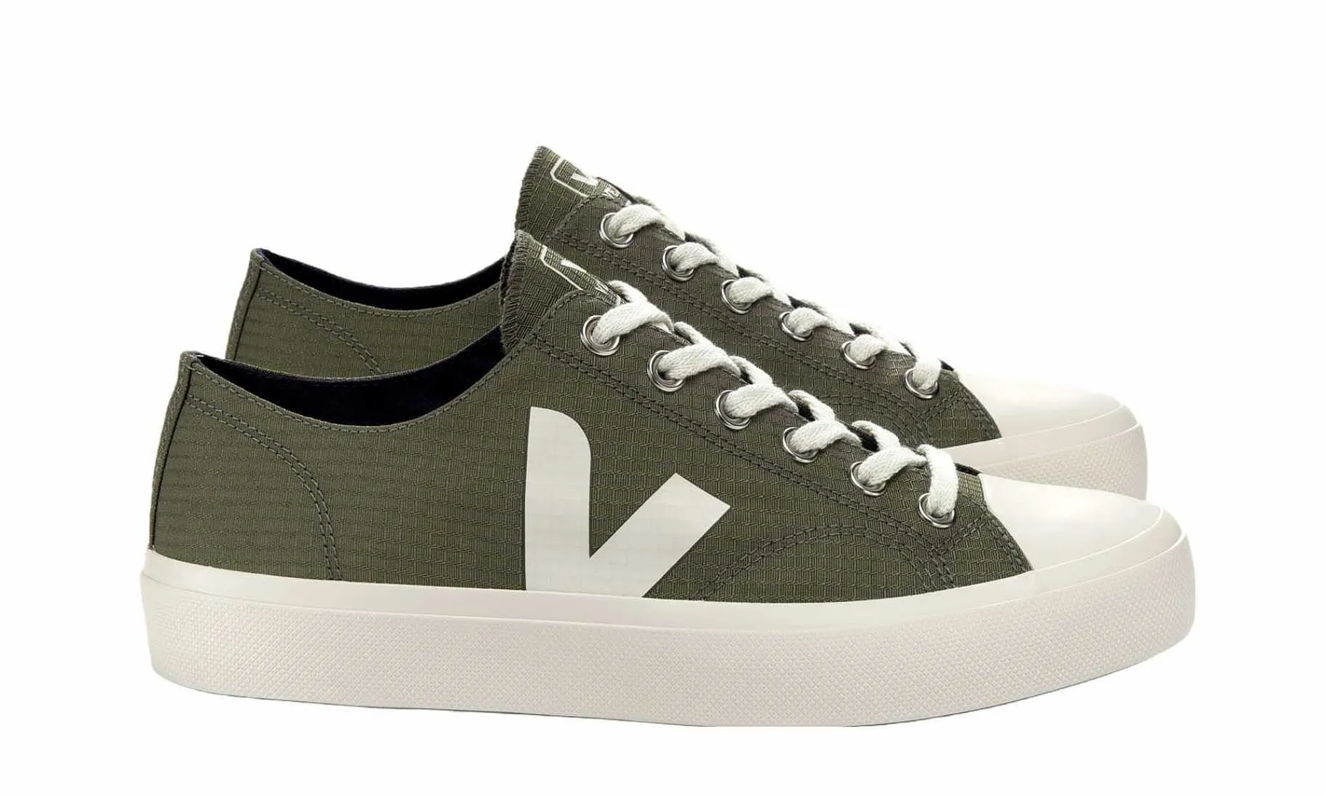 Herren Veja Wata Ii Low Canvas Kaki Pierre